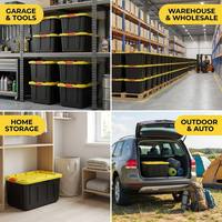 Bacs de rangement robustes de haute qualité de 12 gallons, empilables, verrouillables et emboîtables