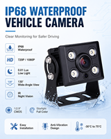 Cámara de Coche Impermeable 1080P Personalizada OEM ODM con Visión Nocturna Infrarroja de 0.01lux y Cable de Aviación de 4 Pines para Camiones