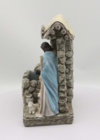 Fontaine d'eau de crèche en résine grise, Sainte Famille, décoration religieuse de table pour les fêtes, personnalisable, marque MSD, approvisionnement B2B Chine