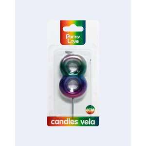 Vela con Número 8 para Fiestas, 6 cm, Decoraciones para Pastel de Cumpleaños - Product Image 1
