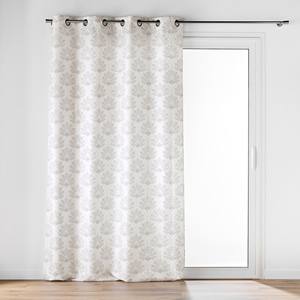 TENDA A OCCHIALINI IN POLIESTERE BIANCO 140X280 CON DECORAZIONE - LINEA MAJESTIA - Product Image 1