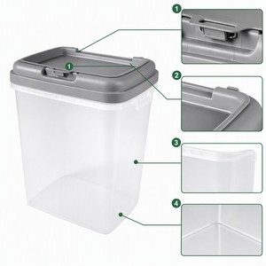 Flip Lid Locking <strong>Food</strong> Grade Storage Bin <strong>15kg</strong> Pet <strong>Food</strong> <strong>Container</strong> <strong>Dog</strong> Cat <strong>Food</strong> Storage <strong>Container</strong> - Product Image 3