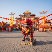 Riesige Mecha-Nian-Tier-Laterne 3D-Modellierung Wasserdichte Laterne für Freizeitpark-Dekoration