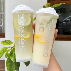Personalized 16oz 22oz Disposable <b>Plastic</b> <b>Cup</b> Bubble Tea Fruit Juice Cold <b>Drink</b> Coffee PP <b>Cup</b> <b>Plastic</b> <b>Cup</b> with Lids - Product Image 3