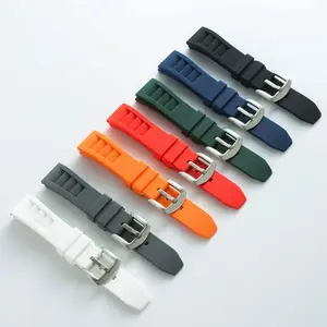 Factory Direct Sales Custom High Quality Sport Waterproof Silicone Watch Bands For 20 22mm Smart Soft Rubber Watch Straps