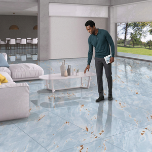 Borial Aqua Glossy Marble Porcelain Tiles 600x1200mm Premium Floor Wall Tiles For Villa Hotel Bathroom - Product Image 6