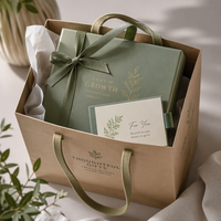 Cartes Oracle d'Affirmation Personnalisées Vert Sauge avec Dorure à Chaud, Écologiques, Coins Arrondis, Coffret Cadeau Familial, 52 Cartes Durables pour la Pleine Conscience
