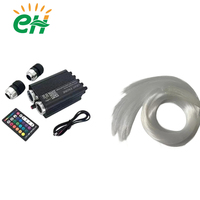 Kit de Luces Ambientales para Auto con Efecto de Meteoros Centelleantes RGBW LED, Clasificación IP44, Regulable, Control por RF+APP+Voz, Activación por Música