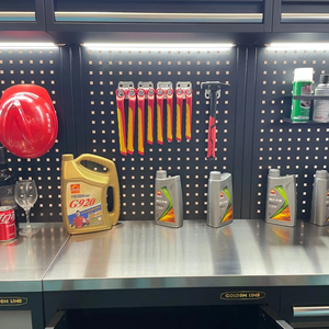Industrial Modular Workstation | <b>Tool</b> <b>Cabinet</b> + Pegboard Wall System Heavy-Duty Steel Swivel Casters 7 Drawers OEM/ODM - Product Image 3