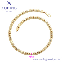 X000880203 Collier à chaîne en lingot de serpent en cuivre plaqué or 14 carats à la mode Xuping