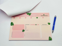 Carnet A4 50 feuilles, planificateur de bureau imprimé sur mesure pour faciliter l'enregistrement des plans de travail