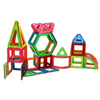 Wellbbplay - Juego de 128 Bloques de Construcción Magnéticos de Plástico para Niños