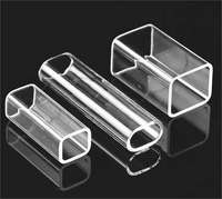 Tube en verre de quartz rectangulaire personnalisé, résistant à la corrosion et aux hautes températures, pliage/soudage/découpe, pureté 99,99%