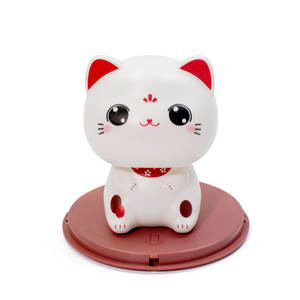 <span class=keywords><strong>Pas</strong></span> <span class=keywords><strong>cher</strong></span> Fortune Main faisant signe chat solaire chat porte-bonheur <span class=keywords><strong>maneki</strong></span> <span class=keywords><strong>neko</strong></span> solaire mignon grosse tête petits yeux et grands yeux chat de fortune - Product Image 1