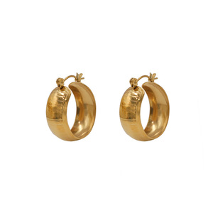 Hoop Earrings Gold Style A 005 Geometric Design Fashion Jewelry - Product Image 5