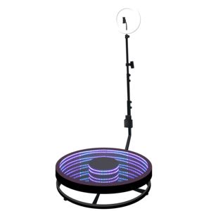 Cabine photo vidéo ronde à 360 degrés pas chère, cabine photo automatique avec logo, rotation à 360 degrés, cabine photo avec anneau lumineux LED - Product Image 5