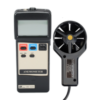 Anémomètre numérique portable Lutron AM-4203 avec écran LCD, mesure la vitesse du vent et la température, batterie, 381g