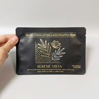 Sachets d'emballage personnalisés pour masques faciaux en feuille laminée, scellés sur 3 côtés, pour cosmétiques et soins de la peau