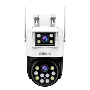กล้องวงจรปิด SriHome SH048 2MP+2MP เลนส์คู่ HD IP พร้อมระบบติดตามมนุษย์ ภาพคมชัดในเวลากลางคืน รองรับ P2P ดูผ่านระบบออนไลน์ สำหรับความปลอดภัยภายในบ้าน - Product Image 1