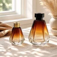 Bouteille diffuseur à roseaux vide personnalisée de 60 ml en ambre, impression sur mesure, pour parfum d'ambiance et décoration intérieure – Vente chaude
