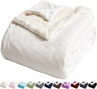 Couverture de lit chaude en polaire Sherpa Queen Size en peluche chaude en microfibre double couverture réversible