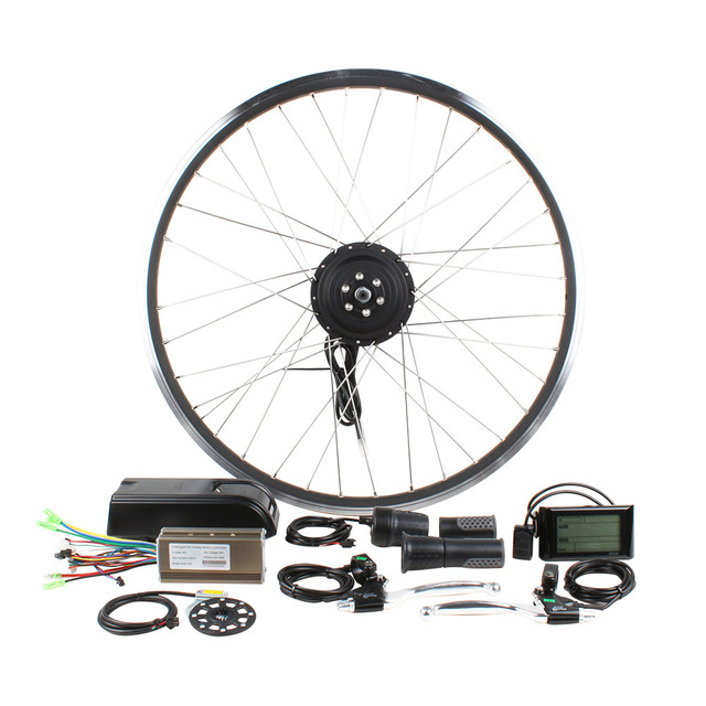 Sailimotor Ebike Kit 250W 350W 500W 36V 48V Brushless Geared Hub Motor Conversion E-bike Kit With Battery for Electric Bike