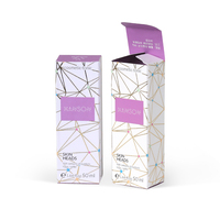 Emballage de luxe en boîte de papier brillant avec logo, flacon compte-gouttes pour huile essentielle personnalisé à double impression recto-verso, 10 ml, 30 ml, 50 ml
