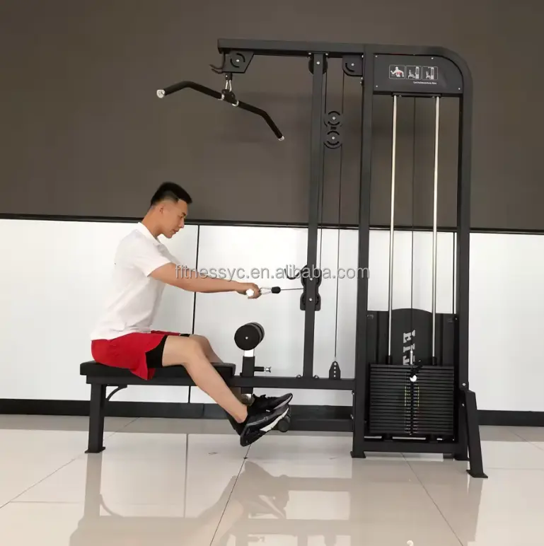 Ticari spor vücut geliştirme spor salonu ekipmanı Fitness Fitness aleti gücü Lat Pulldown ve düşük sıra makinesi YC-5022