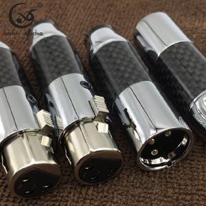 ชุดหูฟังไมโครโฟน XLR yivo xssh ออดิโอ/วิดีโอ HIFI คาร์บอนไฟเบอร์เปลือกทองเหลืองชุบโรเดียมสีทอง3-PIN ตัวเชื่อมต่อ11มม. - Product Image 5