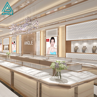 Stand d'exposition de bijoux en or de luxe sur mesure, présentoir haut de gamme pour salon professionnel, éclairage LED, écologique, durable, personnalisable