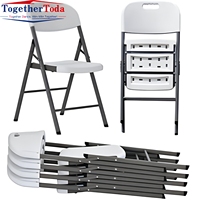 Table et chaises de jardin rondes légères en plastique empilables de 6 pieds pour événements, hôtels, restaurants, parcs et écoles