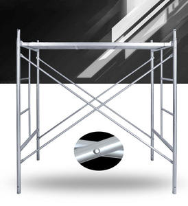 Échafaudage en H Q235, pièces d'échafaudage métalliques galvanisées, cadre d'échelle en acier thermolaqué pour la construction - Product Image 1