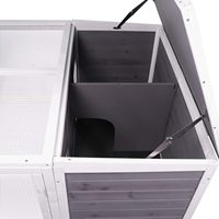Grande cage mobile en bois pour lapins et poulets, abri extérieur pour oiseaux, niche pour chats, maisonnette portable pour animaux de compagnie, résistante au vent, respirante et imperméable