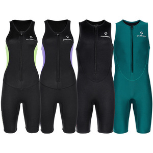 2mm néoprène gilet combinaisons une pièce maillot de bain avant fermeture éclair sans manches <span class=keywords><strong>Shorty</strong></span> combinaison de <span class=keywords><strong>plongée</strong></span> hommes femmes <span class=keywords><strong>plongée</strong></span> en apnée surf maillots de bain - Product Image 2