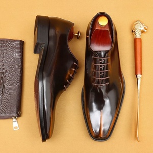 Chaussures habillées en cuir verni de style britannique pour hommes, style formel et professionnel, doublure en cuir de vachette véritable, Oxford monobloc - Product Image 4