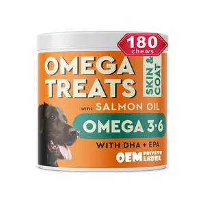 Omega chews for dogas and cats Hot seller Omega Chews With Salmon Oil For Dogs Skin & Coat Supplement For Dogs With omega 3 6 9