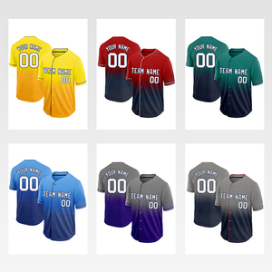 Jugend Erwachsene Kinder Button-Down Atmungsaktive <span class=keywords><strong>Baseball</strong></span> & Softball Jersey Custom Team Sportswear Sublimation Druck Günstige weiche Stoff - Product Image 2