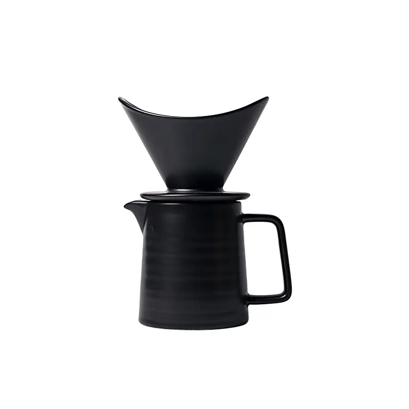 Ceramic hand pour espresso accessories household coffee filter and coffee pot coffee sever 400ml
