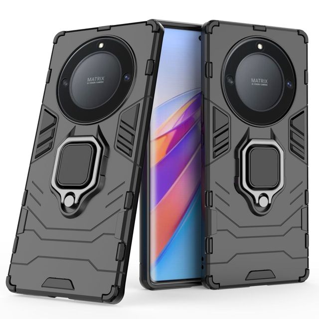 PC TPU Armor Kickstand Function Cell Phone Car Ring Holder Case for Honor Magic 5 Lite X9A Funda