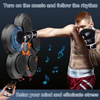 Équipement d'entraînement intelligent pour cible murale avec gants de boxe en PU, machine de boxe musicale en gros, logo personnalisé, type mannequin