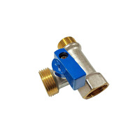 Robinet à bille en laiton sur mesure à raccord en T 1/2 - Robinet à bille forgé fileté 3 voies pour systèmes d'eau, robinet à bille 3 voies à passage pleine