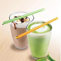 Paille réutilisable en verre borosilicate de haute qualité, écologique, extrémité pointue, 20 cm, accessoires de bar, en stock pour les boissons chaudes/froides