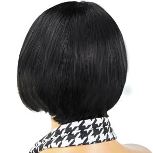 Perruques en cheveux humains péruviens abordables, coupées courtes et lisses, 8 pouces, avec closure HD transparente 5x5, sans colle, pour femmes, effet naturel bouclé - Product Image 3