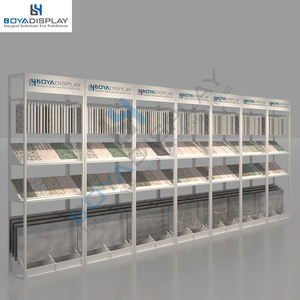 Estante de exhibición vertical de material metálico con diseño personalizado de fábrica al por mayor para estante de exhibición de azulejos de mosaico - Product Image 6