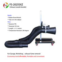 Support de fixation au sol pour buse d'échappement mobile portable FS, support d'angle réglable, équipement d'échappement automobile, CE ISO9001