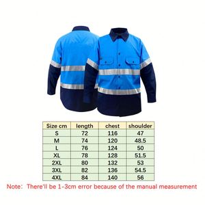 เสื้อเชิ้ตแขนยาวสำหรับงานก่อสร้างแบบสะท้อนแสงเพื่อความปลอดภัยพร้อมโลโก้สั่งทำพิเศษ ชุดยูนิฟอร์มทำงานสำหรับผู้ชาย พร้อมบริการพิมพ์ลาย - Product Image 4