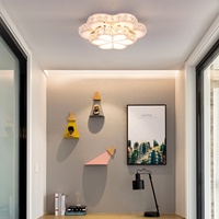 Plafonnier LED moderne en cristal de 14W et 25cm de large, luminaire mural pour couloir, 3 couleurs changeantes, Lustre