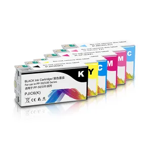 Supercolor PJIC1 PJIC1--PJIC6 תואם דיו מחסנית עם פיגמנט דיו עבור Epson PP-100N PP-50 PP-50BD PP-100 השני מדפסות