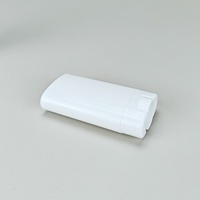 Envase Ovalado Plano Blanco de 15g 50g 75g con Sistema de Giro, de PCR PP, Impresión Serigrafiada Personalizable, para Bloqueador Solar, Desodorante en Barra, Bálsamo Corporal