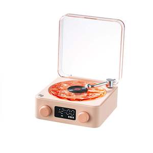 Custom <b>Mini</b> Portable Turntable Retro Vinyl <b>Record</b> <b>Player</b> Wave Pattern BT Desktop Audio <b>Player</b> - Product Image 4